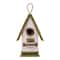 Glitzhome® 11" Hanging Wood Green Roof Garden Decorative Birdhouse